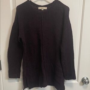 LOFT Deep Purple Knit Sweater